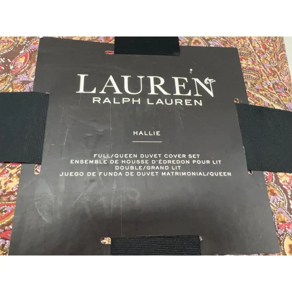 Lauren Ralph Lauren Hallie Full/Queen Duvet Cover Set 100% Cotton 2 Shams.
